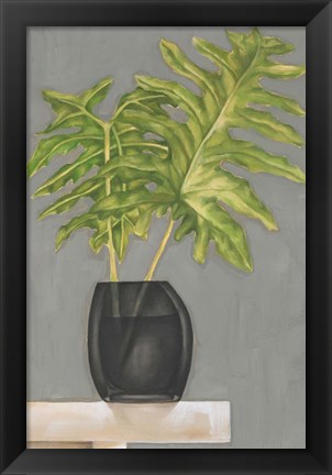 Framed Frond in Vase II Print