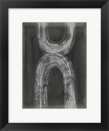 Framed Grey Linear Path IV Print