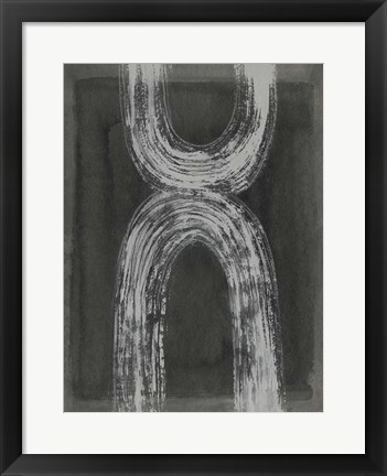 Framed Grey Linear Path IV Print