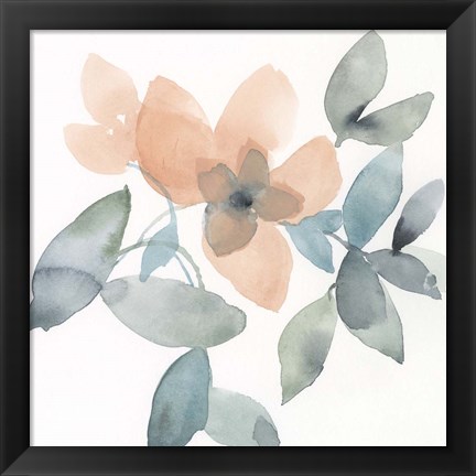 Framed Water and Petals III Print