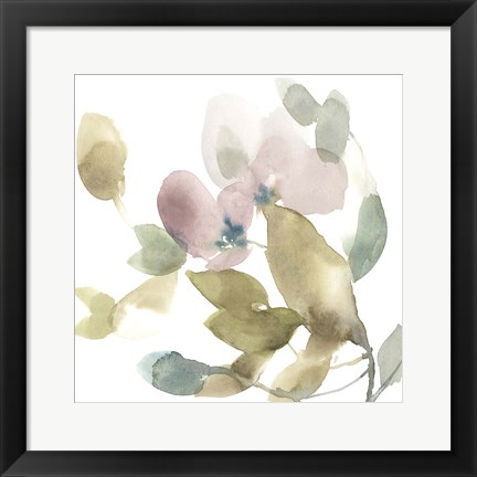 Framed Sweet Petals and Leaves I Print