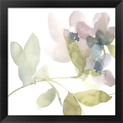 Framed Sweet Petals and Leaves II Print