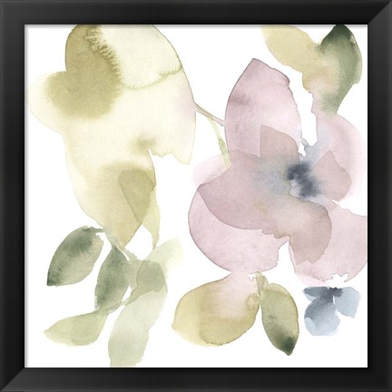 Framed Sweet Petals and Leaves VI Print