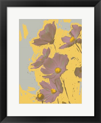 Framed Pop Art Floral I Print