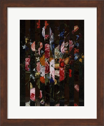 Framed Masked Flemish Bouquet I Print