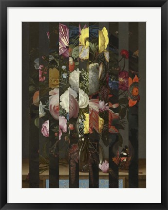 Framed Masked Flemish Bouquet II Print