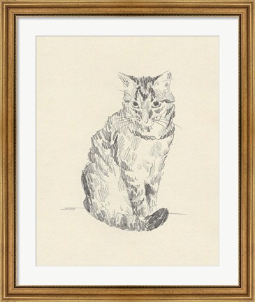 Framed House Cat I Print