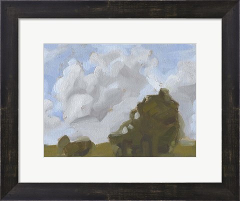 Framed Brushy Summer Sky II Print