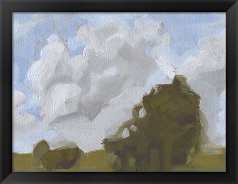 Framed Brushy Summer Sky II Print