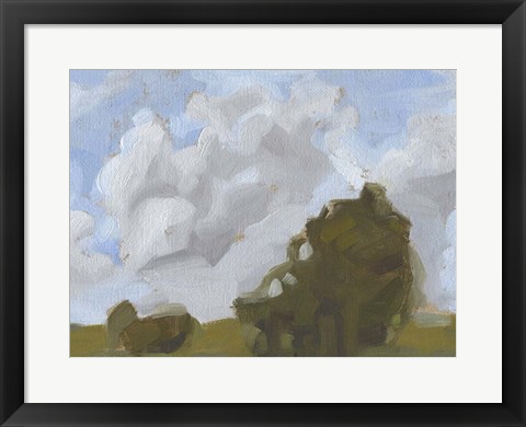 Framed Brushy Summer Sky II Print