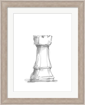 Framed Chess Piece Study V Print