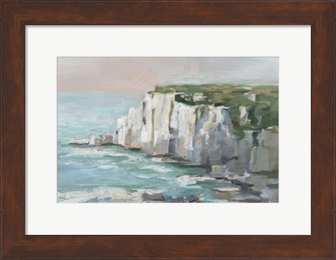 Framed White Sea Cliffs II Print