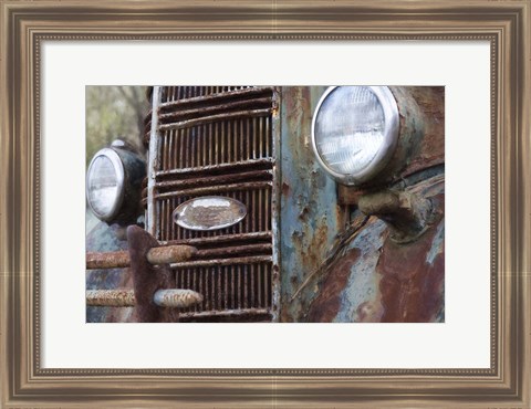 Framed Blue n Rust Print