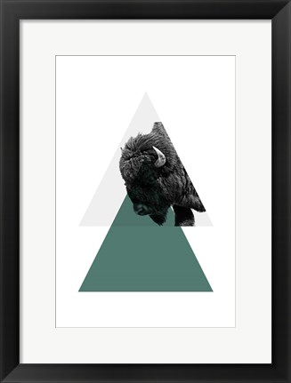 Framed Geo Buffalo Print