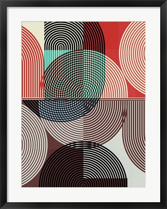 Framed Graphic Colorful Shapes II Print