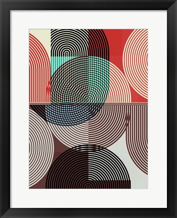 Framed Graphic Colorful Shapes II Print