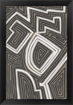 Framed Abstract Maze III Print