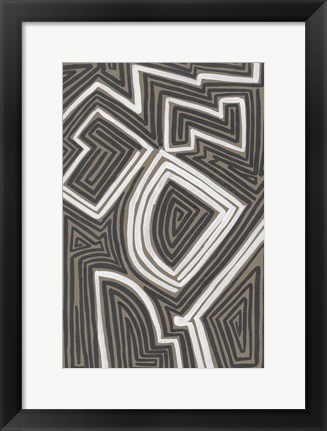 Framed Abstract Maze III Print