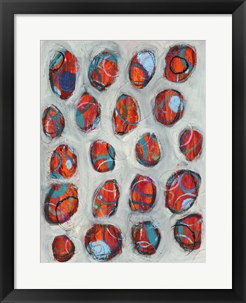 Framed Abstract Circles I Print