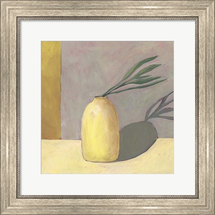 Framed Yellow Vase I Print