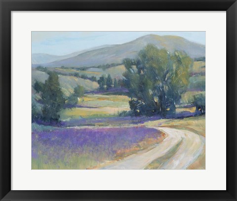 Framed Lavender Meadow I Print