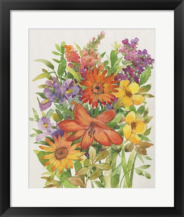 Framed Floral Mix I Print