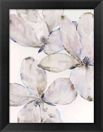 Framed Soft Wind Flowers I Print