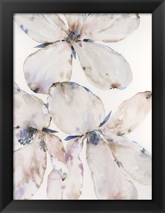 Framed Soft Wind Flowers II Print