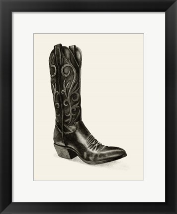 Framed Shiny Boots I Print