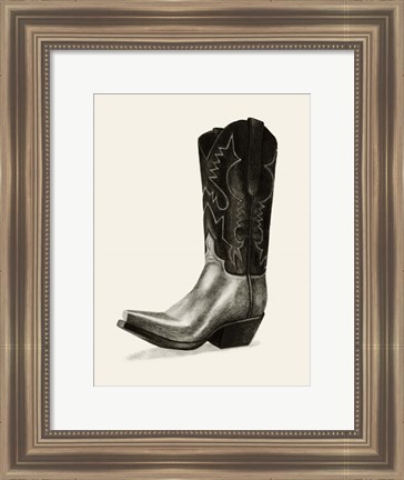 Framed Shiny Boots II Print