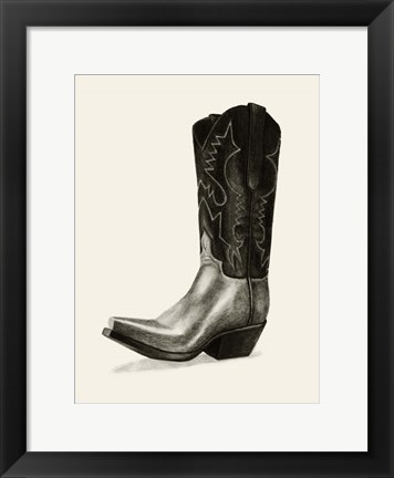 Framed Shiny Boots II Print