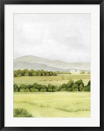 Framed Lush Farmland I Print