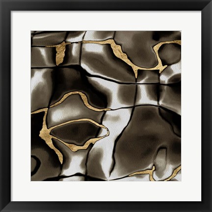 Framed Golden Shimmer I Print