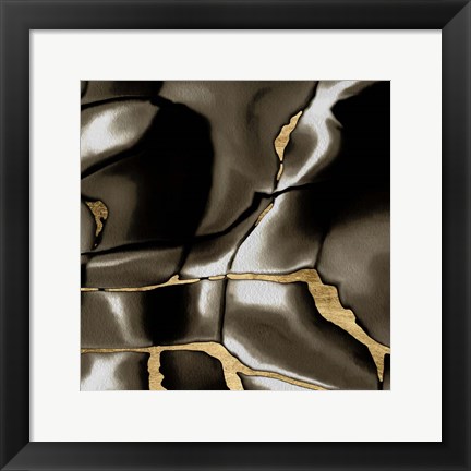 Framed Golden Shimmer III Print