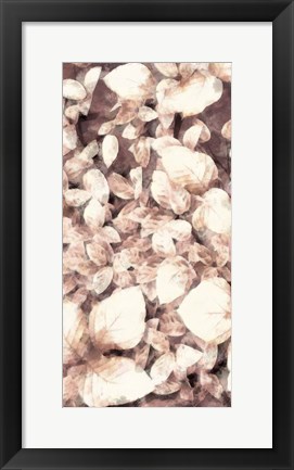 Framed Blush Shaded Leaves VI Print