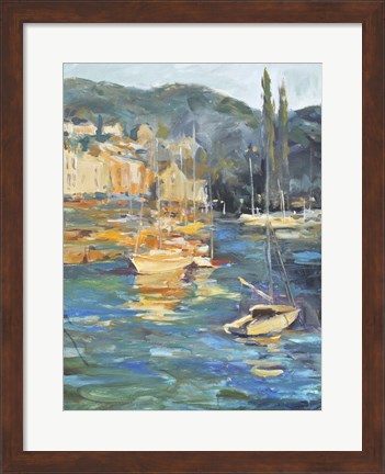 Framed Harbor Side I Print