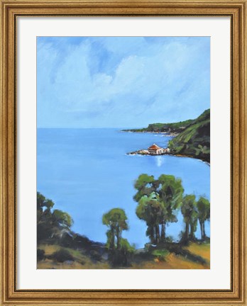 Framed Harbor Side III Print