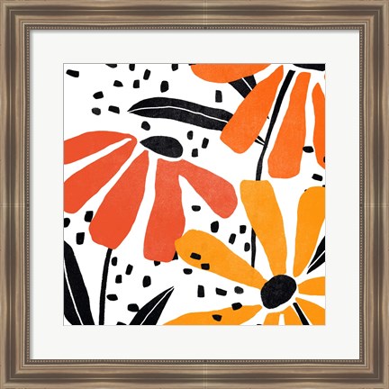 Framed Modern Paper Garden II Print