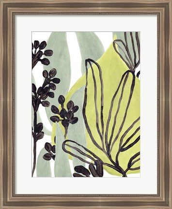 Framed Tropical Collage I Print