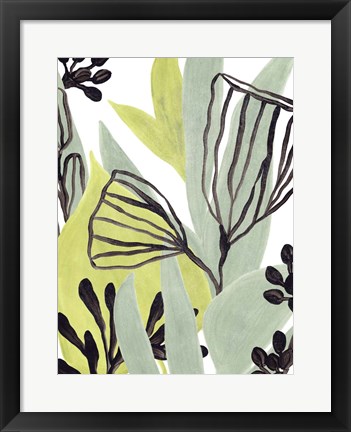 Framed Tropical Collage IV Print