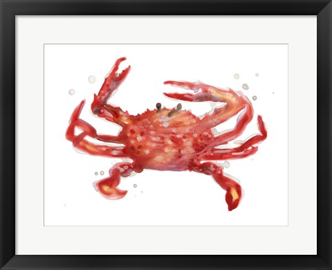 Framed Crab Cameo IV Print