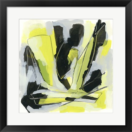 Framed Citron Jungle I Print