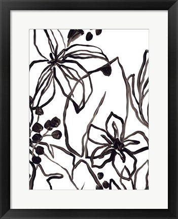 Framed Tropical Outlines II Print