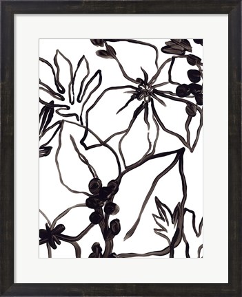 Framed Tropical Outlines III Print