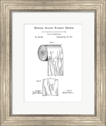 Framed Bath Time Patents VI Print