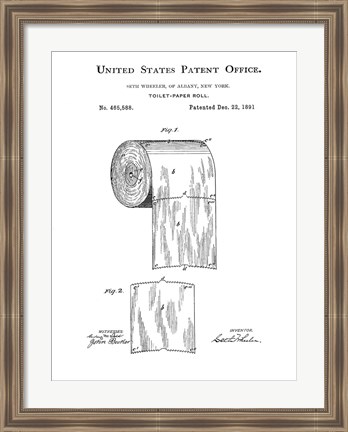 Framed Bath Time Patents VI Print