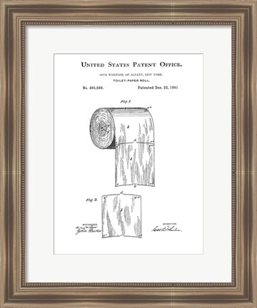 Framed Bath Time Patents VI Print