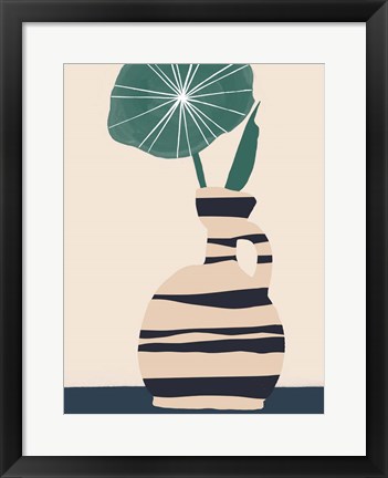 Framed Dancing Vase With Palm IV Print