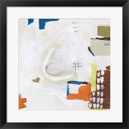 Framed Neon City Lights V Print