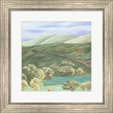 Framed Hill Lines III Print